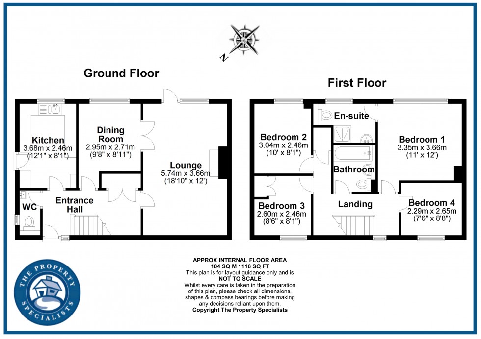 Floorplan for Dorset Way, Billericay, Essex