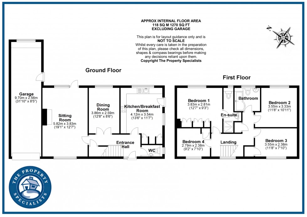 Floorplan for Smythe Road, Billericay, Essex