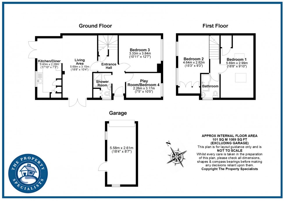 Floorplan for Bootham Close, Billericay, Essex