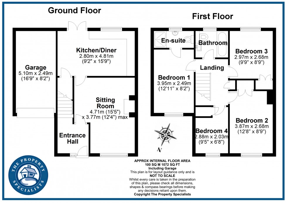 Floorplan for Ovington Gardens, Billericay, Essex