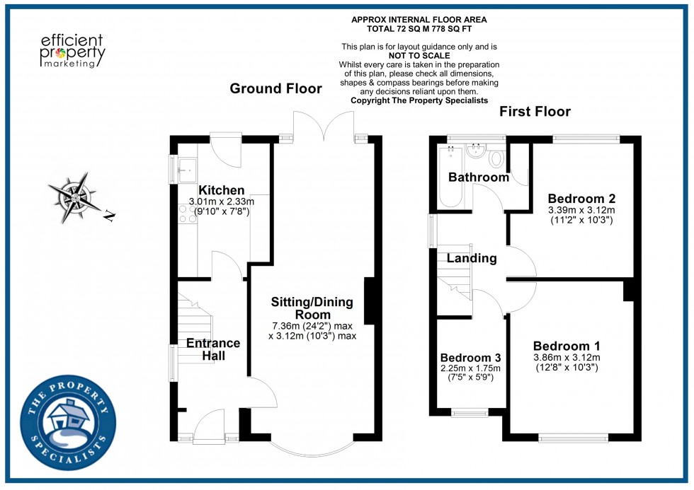 Floorplan for Passingham Close, Billericay, Essex