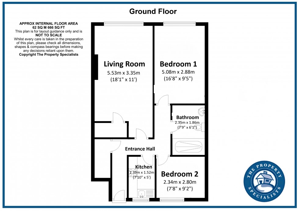 Floorplan for St Ediths Court, Billericay, Essex