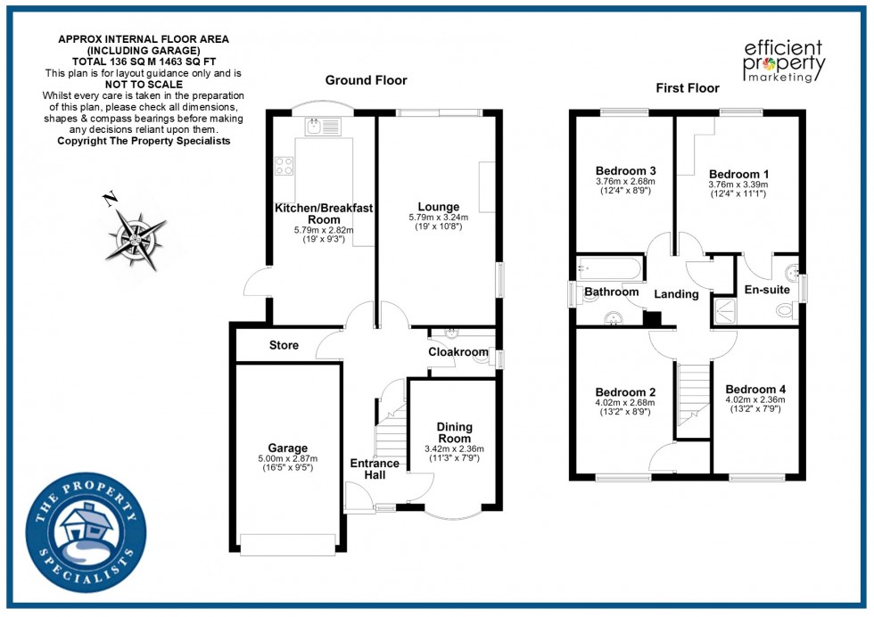 Floorplan for Celandine Close, Billericay, Essex